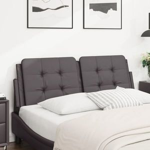 vidaXL Pernă pentru tăblie pat, gri, 140 cm, piele artificială imagine