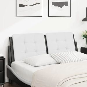 vidaXL Pernă pentru tăblie pat, alb și negru, 120cm, piele artificială imagine