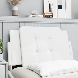 vidaXL Pernă pentru tăblie pat, alb, 80 cm, piele artificială imagine