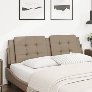 vidaXL Pernă pentru tăblie pat, cappuccino, 160 cm, piele artificială imagine