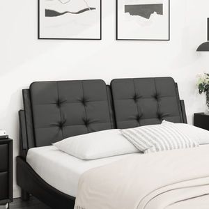 vidaXL Pernă pentru tăblie pat, negru, 140 cm, piele artificială imagine