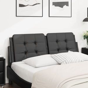 vidaXL Pernă pentru tăblie pat, negru, 120 cm, piele artificială imagine