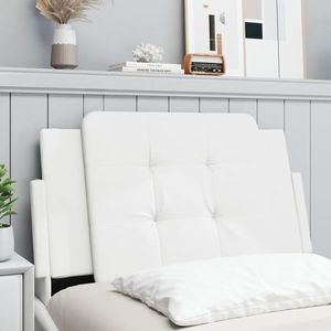 vidaXL Pernă pentru tăblie pat, alb, 90 cm, piele artificială imagine