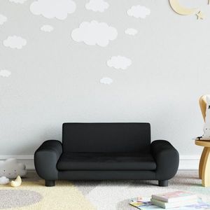vidaXL Canapea pentru copii, negru, 70x45x33 cm, catifea imagine