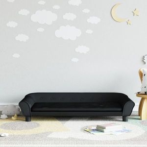 vidaXL Canapea pentru copii, negru, 100x50x26 cm, catifea imagine