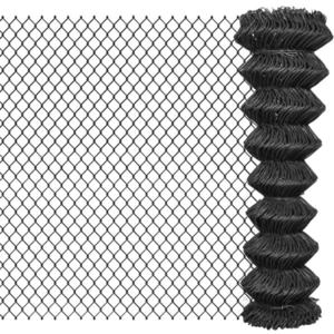 vidaXL Gard plasă de sârmă, gri, 25 x 1, 5 m, oțel imagine