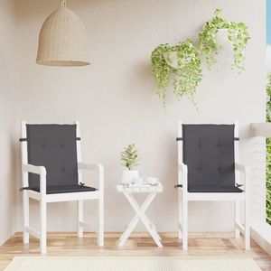 vidaXL Perne scaun cu spătar mic, 2 buc., antracit, textil oxford imagine
