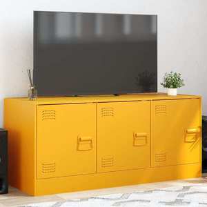 vidaXL Dulap TV, galben muștar, 99x39x44 cm, oțel imagine