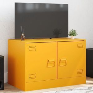 vidaXL Comodă TV, galben muștar, 67x39x44 cm, oțel imagine