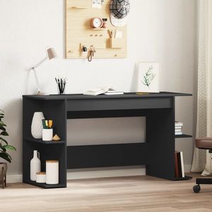 vidaXL Birou, negru, 140x50x75 cm, lemn prelucrat imagine