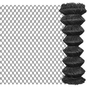 vidaXL Gard plasă de sârmă, gri, 25 x 1, 25 m, oțel imagine