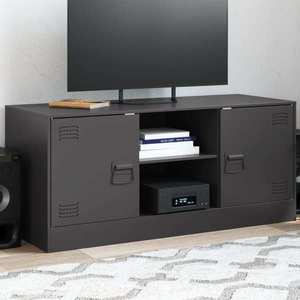 vidaXL Comodă TV, negru, 99x39x44 cm, oțel imagine