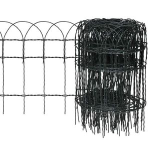 vidaXL Gard delimitare grădină fier vopsit electrostatic 10 x 0, 4 m imagine