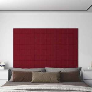 vidaXL Panouri de perete 12 buc. roșu vin 60x30 cm catifea 2, 16 m² imagine