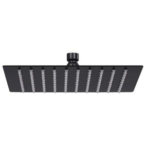 vidaXL Cap de duș tip ploaie pătrat, negru, 20x20 cm, oțel inoxidabil imagine