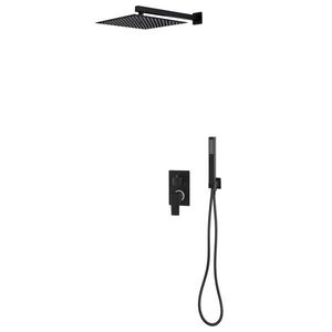 vidaXL Sistem de duș, negru, oțel inoxidabil 201 imagine