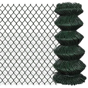 vidaXL Gard de legătură din plasă, verde, 0, 8 x 25 m, oțel imagine