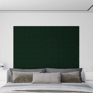 vidaXL Panouri de perete 12 buc. verde închis 90x30 cm catifea 3, 24 m² imagine
