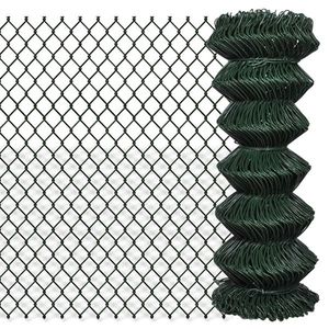 vidaXL Gard de legătură din plasă, verde, 1 x 25 m, oțel imagine