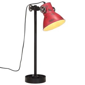 vidaXL Lampă de birou 25 W, roșu uzat, 15x15x55 cm, E27 imagine