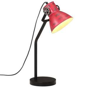 vidaXL Lampă de birou 25 W, roșu uzat, 17x17x60 cm, E27 imagine