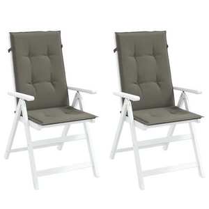 vidaXL Perne scaun cu spătar înalt 2 buc. melanj gri 120x50x4cm textil imagine