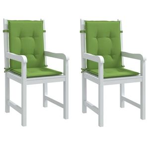 vidaXL Perne scaun spătar scund 2 buc. melanj verde 100x50x4 cm textil imagine