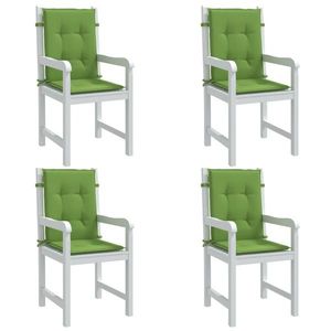 vidaXL Perne scaun spătar scund 4 buc. melanj verde 100x50x4 cm textil imagine
