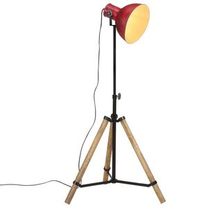vidaXL Lampă de podea, 25 W, roșu uzat, 75x75x90-150 cm, E27 imagine