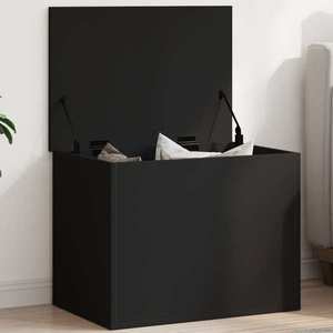 vidaXL Cutie de depozitare, negru, 60x42x46 cm, lemn prelucrat imagine