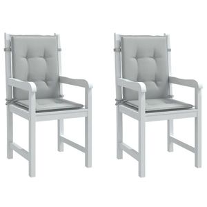 vidaXL Perne scaun cu spătar scund 2 buc. melanj gri 100x50x4cm textil imagine