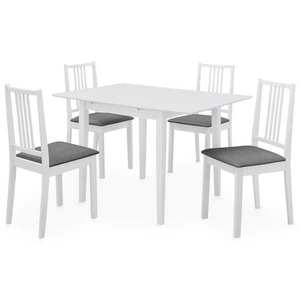 vidaXL Set mobilier de bucătărie, 5 piese, alb, MDF imagine