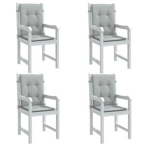 vidaXL Perne scaun cu spătar scund 4 buc. melanj gri 100x50x4cm textil imagine