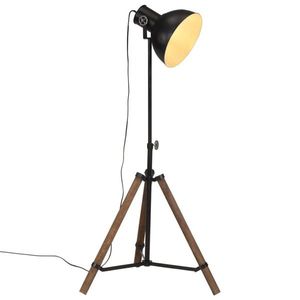 vidaXL Lampă de podea 25 W, negru, 75x75x90-150 cm, E27 imagine