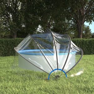 vidaXL Cupolă pentru piscină, 376x188 cm, PVC, rotund imagine