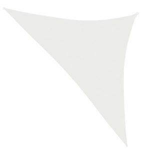 vidaXL Pânză parasolar, alb, 2, 5 x 2, 5 x 3, 5 m, HDPE, 160 g/m² imagine