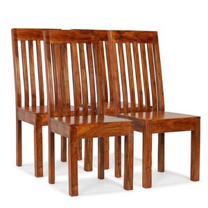 Set mobilă din lemn masă cu 4 scaune Maro imagine