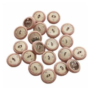 Set 25 nasturi metalici cu picior rotunzi, imbracati in roz pal 1.5 cm marimea 28 imagine