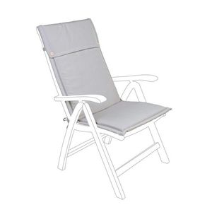 Perna pentru scaun de gradina cu spatar inalt Poly180, Bizzotto, 50 x 120 cm, poliester impermeabil, grej imagine