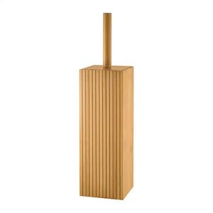 Perie de toaleta cu suport Bamboo, Jotta, 10 x 10 x 37 cm, bambus, maro imagine