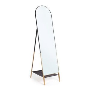 Oglinda de podea Reflix, Bizzotto, 42 x 170 cm, otel/sticla, auriu imagine