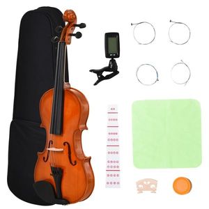 HOMCOM vioara 4/4 pentru adulti, 58, 5x21, 5x7 cm, portocalie | Aosom Ro imagine