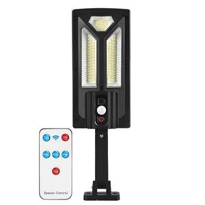 Lampa Solara Stradala 102 Led-uri Teno®, control prin telecomanda, Waterproof, exterior, negru imagine