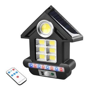 Lampa Solara in Forma de Casa 81 Led-uri Teno®, senzor de miscare, 3 moduri de iluminare, protectie IP65, Waterproof, exterior, negru imagine