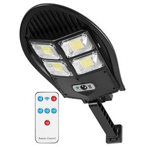 Lampa Solara Stradala 168 Led-uri Teno®, rotunda, control prin telecomanda, Waterproof, exterior, negru imagine