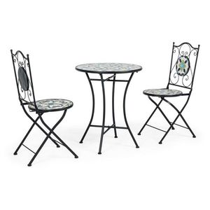Set masa si 2 scaune pentru gradina Positano, Bizzotto, otel/ceramica imagine