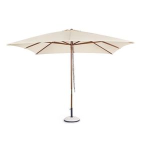 Umbrela pentru gradina/terasa Syros, Bizzotto, 300 x 300 x 270 cm, stalp Ø48 mm, lemn/poliester, natural imagine