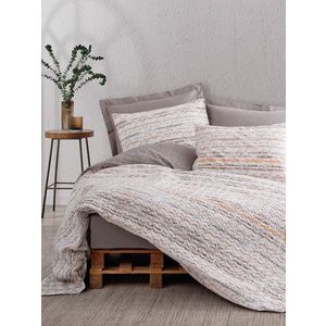 Lenjerie de pat pentru o persoana (FR), Fleck - Mink, Cotton Box, Bumbac Ranforce imagine