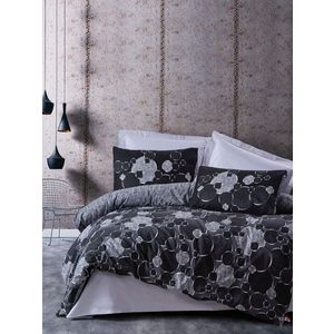 Lenjerie de pat pentru o persoana (DE), Round - Grey, Cotton Box, Bumbac Ranforce imagine