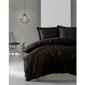 Lenjerie de pat pentru o persoana (DE), Elegant - Black, Cotton Box, Bumbac Satinat imagine